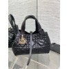 Dior Toujours Small Bag in Black Macrocannage Calfskin