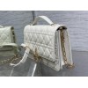 Dior Miss Dior Top Handle Bag in White Cannage Lambskin