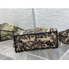 Dior Lady D-Lite Medium Bag In Brown Toile de Jouy Embroidery