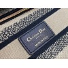 Dior Lady D-Lite Medium Bag In Brown Toile de Jouy Embroidery