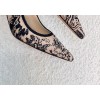 Dior J'Adior Slingback Pumps 65mm In Nude Jardin Botanique Embroidery Cotton