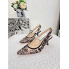 Dior J'Adior Slingback Pumps 65mm In Nude Jardin Botanique Embroidery Cotton