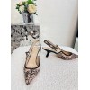 Dior J'Adior Slingback Pumps 65mm In Nude Jardin Botanique Embroidery Cotton