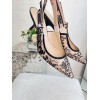 Dior J'Adior Slingback Pumps 65mm In Nude Jardin Botanique Embroidery Cotton