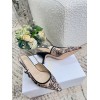 Dior J'Adior Slingback Pumps 65mm In Nude Jardin Botanique Embroidery Cotton