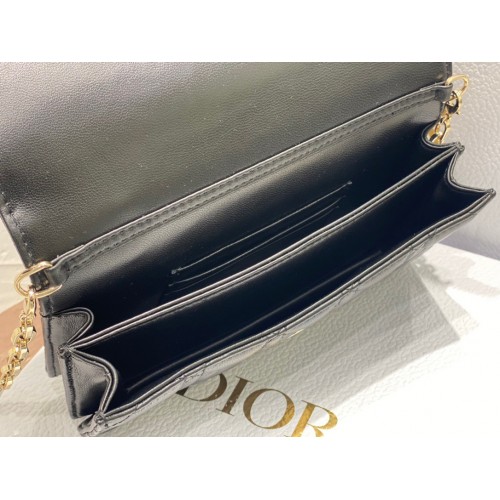 Dior Miss Dior Mini Bag In Black Cannage Lambskin