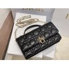 Dior Miss Dior Mini Bag In Black Cannage Lambskin