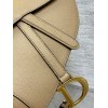 Dior Saddle Bag with Strap in Sand Grained Calfskin