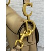 Dior Saddle Bag with Strap in Sand Grained Calfskin