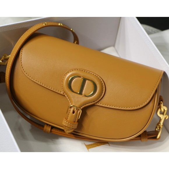 D*or bobby east-west bag in brown box calfskin