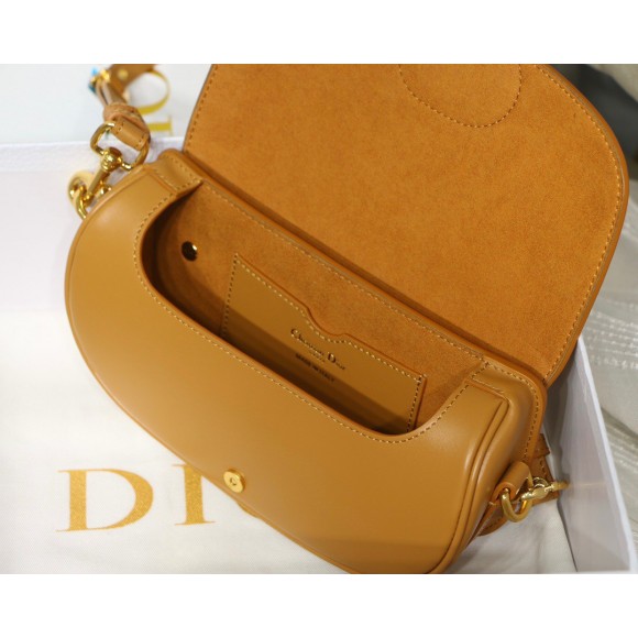 D*or bobby east-west bag in brown box calfskin