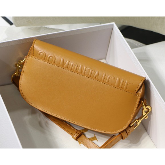 D*or bobby east-west bag in brown box calfskin