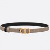 Dior 30 Montaigne Reversible 20MM Belt in Grey and Black Calfskin