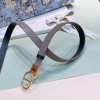 Dior 30 Montaigne Reversible 20MM Belt in Grey and Black Calfskin