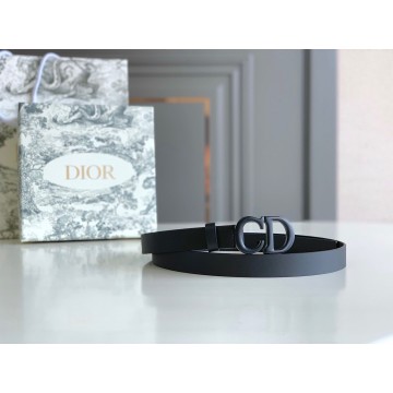 Dior Saddle 20MM Belt In Black Matte Calfskin