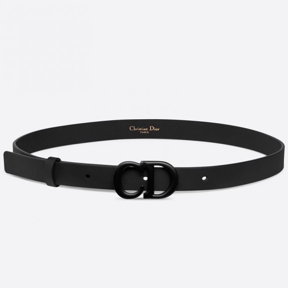 D*or saddle 20mm belt in black matte calfskin