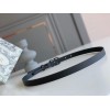 Dior Saddle 20MM Belt In Black Matte Calfskin