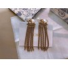 Dior Tribales Chain Earrings In Antique Gold-Finish Metal