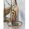 Dior Saddle Bag with Strap in Blush Grained Calfskin