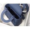 Dior Small Lady Dior My ABCDior Bag In Blue Ultramatte Calfskin