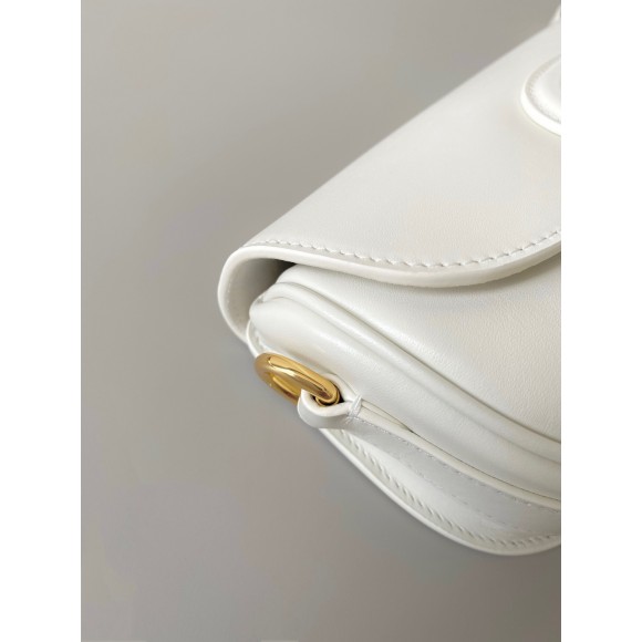 D*or bobby east-west bag in white box calfskin