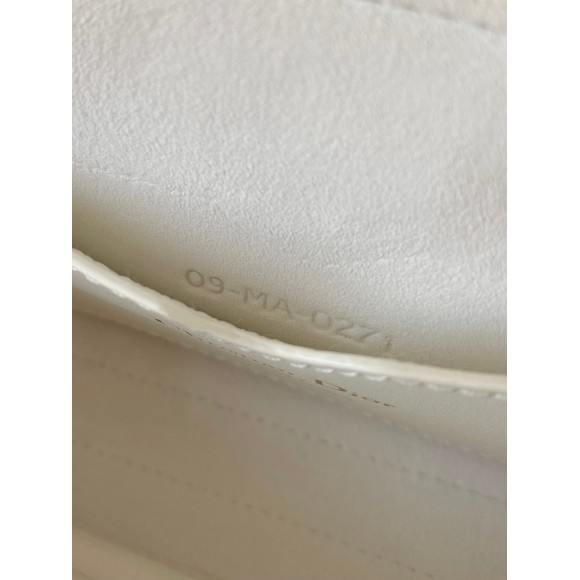 D*or bobby east-west bag in white box calfskin