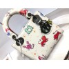 Dior Lady Dior Mini Bag in White Calfskin with Pixel Zodiac Print