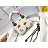 Dior Lady Dior Mini Bag in White Calfskin with Pixel Zodiac Print