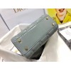 Dior Lady Dior Mini Chain Bag with Chain in Grey Patent Calfskin