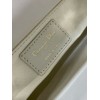 Dior Lady Dior Mini Bag in White Calfskin with Multicolor Small Flowers