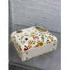 Dior Lady Dior Mini Bag in White Calfskin with Multicolor Small Flowers