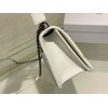 Dior 30 Montaigne Chain Bag With Handle In White Lambskin