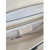 Dior Saddle Bag with Strap in White Grained Calfskin