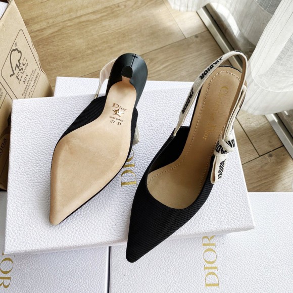 D*or j'aD*or slingback pumps 100mm in black technical fabric