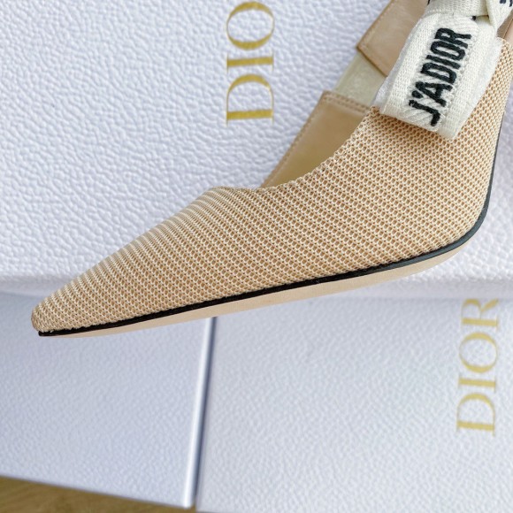 D*or j'aD*or slingback pumps 100mm in nudetechnical fabric