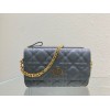 Dior Caro Pouch In Cloud Blue Cannage Calfskin