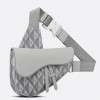 Dior Men's Saddle Bag In Gray CD Diamond Canvas