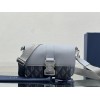 Dior Hit the Road Messenger Bag In Gray CD Diamond Canvas