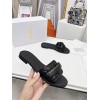 Dior Dio(r)evolution Slide Sandals In Black Calfskin