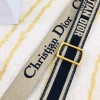 Dior Adjustable Shoulder Strap in Blue Embroidery Canvas