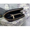 Dior Lady Dior Voyageur Small Coin Purse in Black Patent Leather