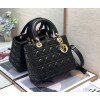 Dior Lady Dior Medium Bag In Black Cannage Lambskin