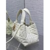 Dior Toujours Small Bag in White Macrocannage Calfskin