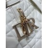 Dior Toujours Small Bag in White Macrocannage Calfskin