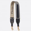 Dior Shoulder Strap in Blue Embroidery Canvas