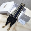 Dior Shoulder Strap in Blue Embroidery Canvas