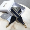 Dior Shoulder Strap in Blue Embroidery Canvas