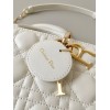 Dior Lady D-Joy Medium Bag In White Cannage Lambskin