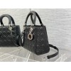 Dior Lady Dior Medium Bag in Black Grained Calfskin