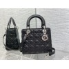 Dior Lady Dior Medium Bag in Black Grained Calfskin